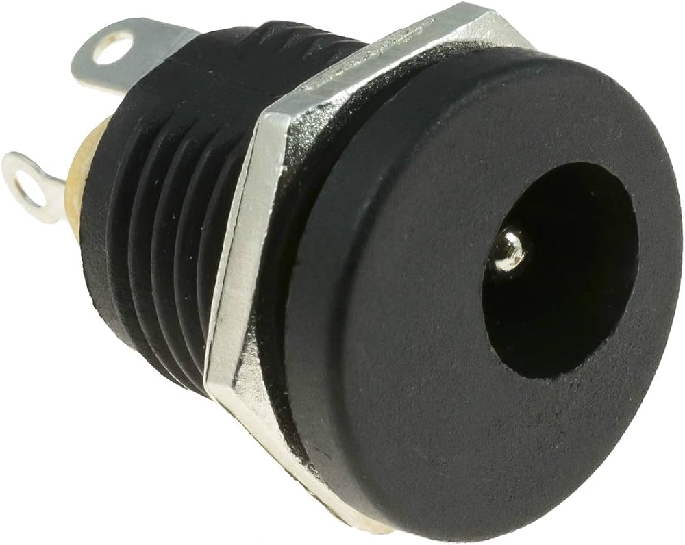 Fiche batterie femelle a souder Noir