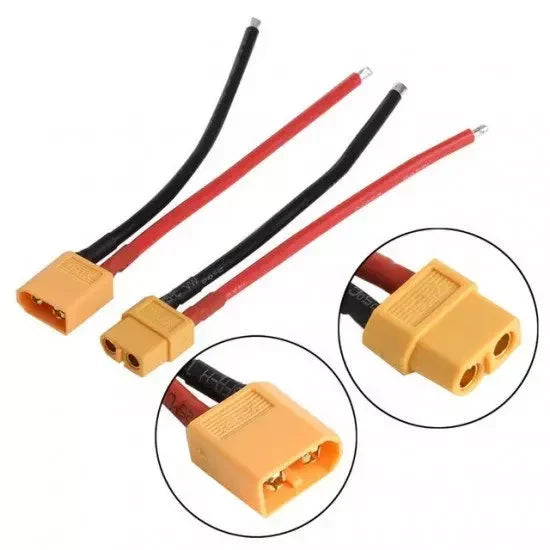 connecteur XT60 male et femelle avec file de silicone