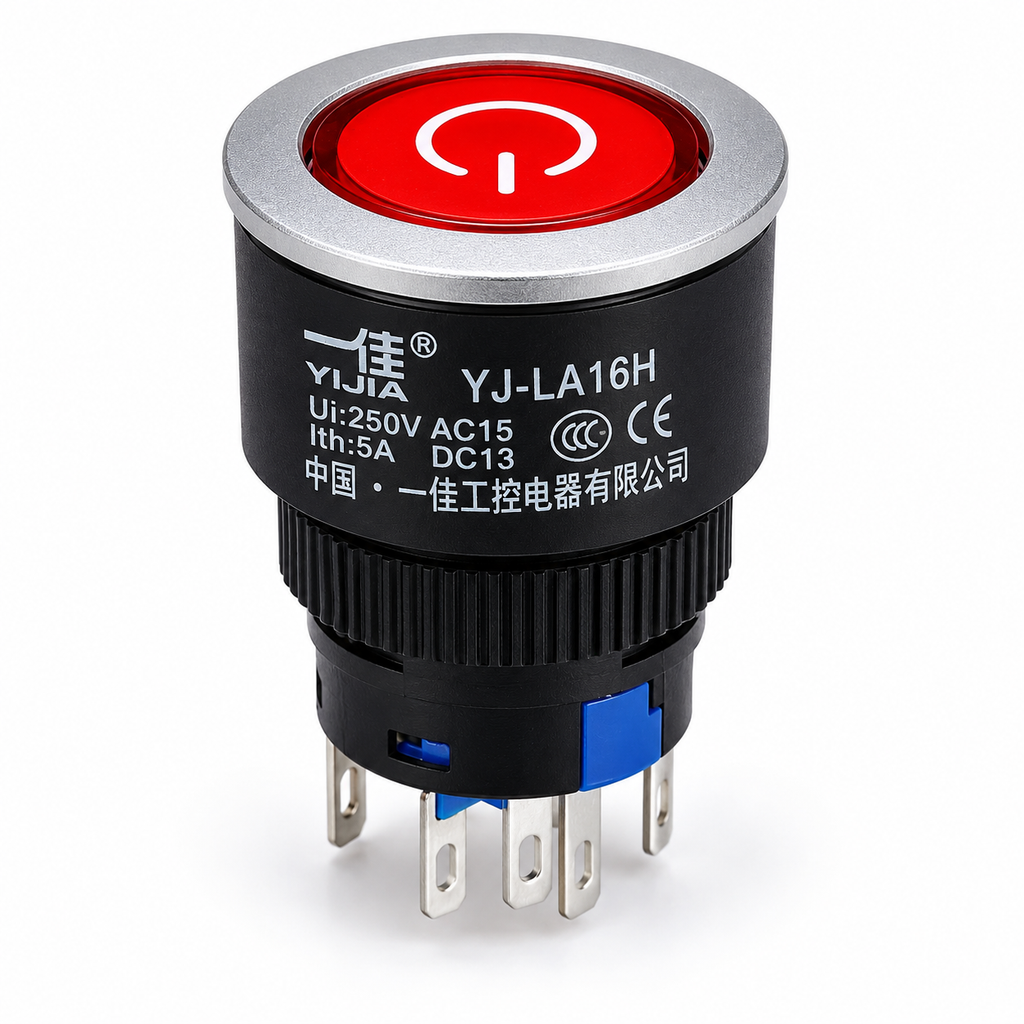 Button Switch 12V Rouge