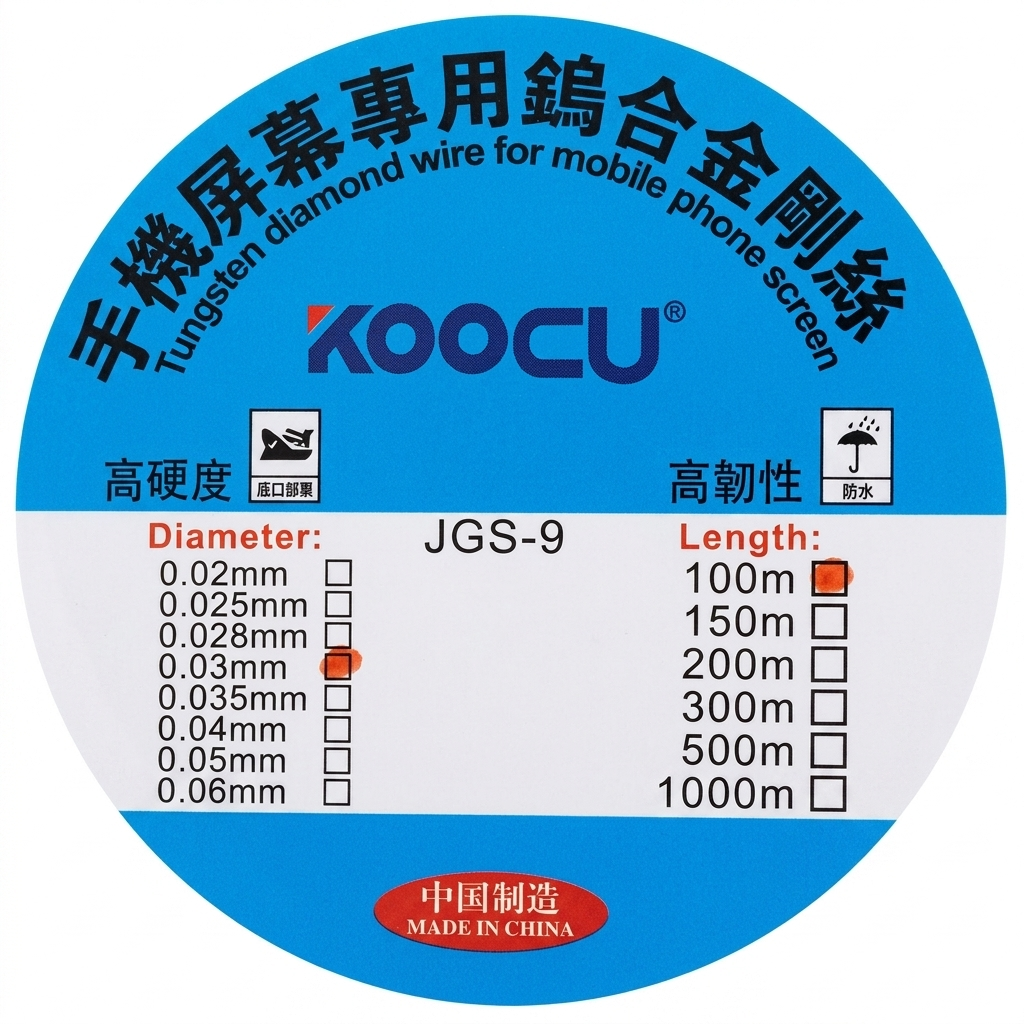 Fil de séparation LCD 0.03mm 100m JGS-9