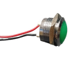 LED temoin 12-36V metal vert