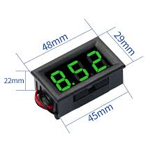 Voltmetre 2 fils 3.5-30V afficheur vert