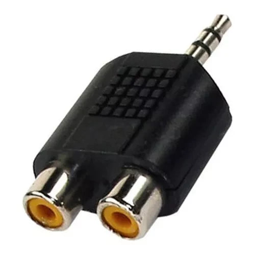 Connecteur 2RCA F/ JACK M + 2 RCA F / RCA M