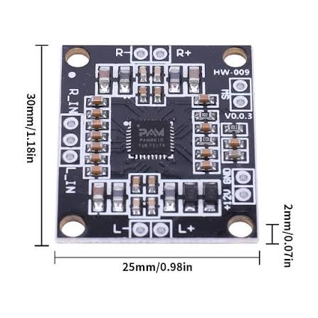 AMPLIFIER HW-009 2X15W DC 7V-15V(13071)