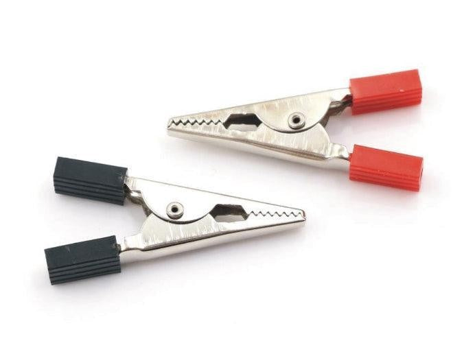 2 Pinces crocodile PM rouge et noir