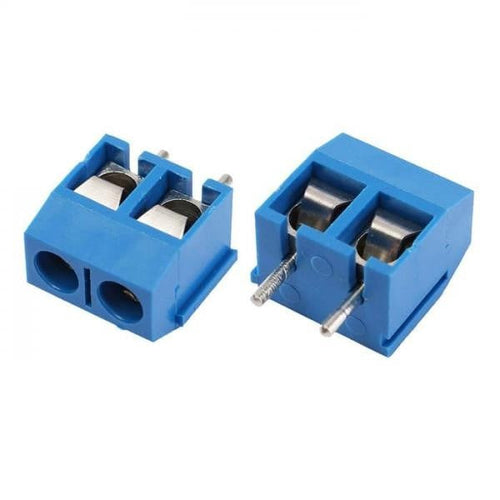 Borne 2 vis bleu PM