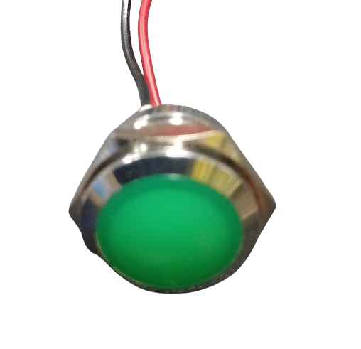 LED temoin 12-36V metal vert